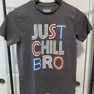 Basic Editions Boys Size Large 10 12 T Shirt Just Chill Bro